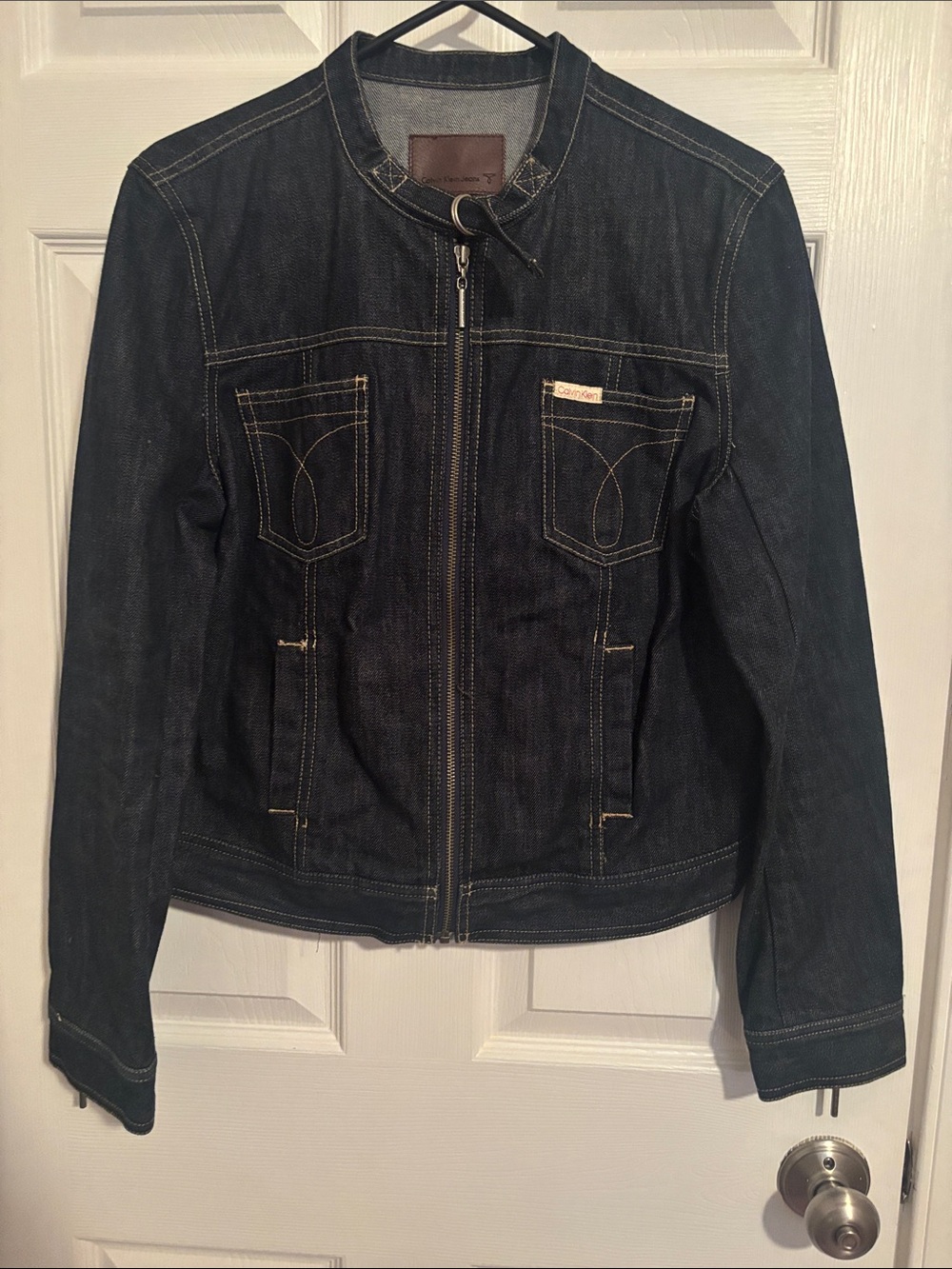 Calvin Klein Denim Zip-Front Jacket